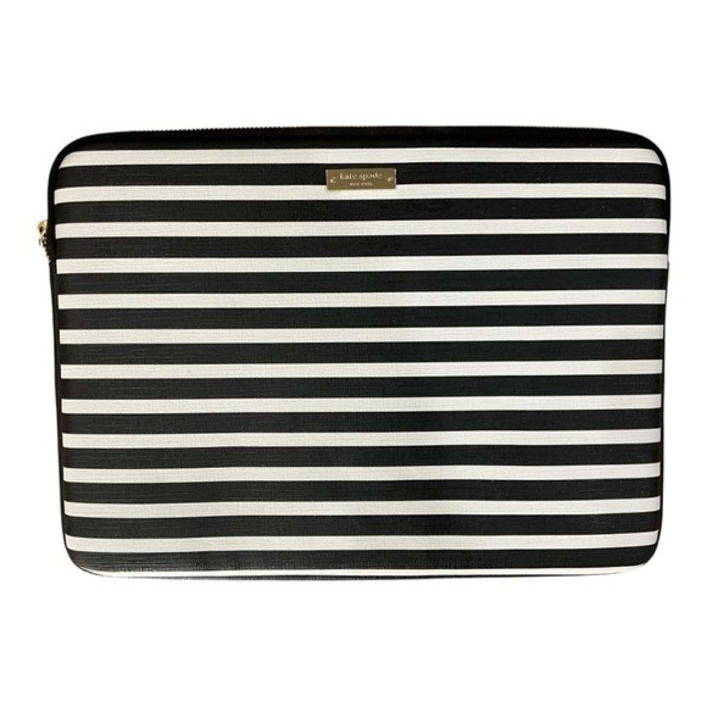 Kate Spade New York Black & White Stripe Universal Laptop Sleeve